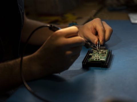 working on circuit